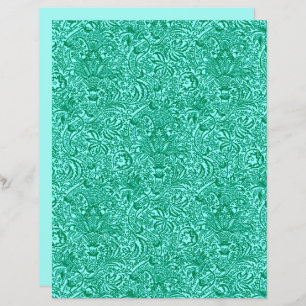 William Morris Indian, Türkis und Light Aqua