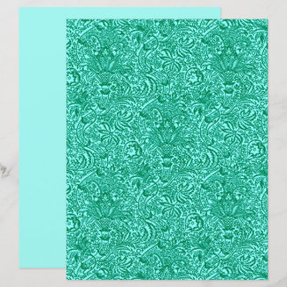 William Morris Indian, Türkis und Light Aqua