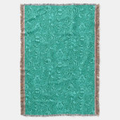 William Morris Indian, Türkis und Light Aqua Decke (Vorderseite Vertikal)