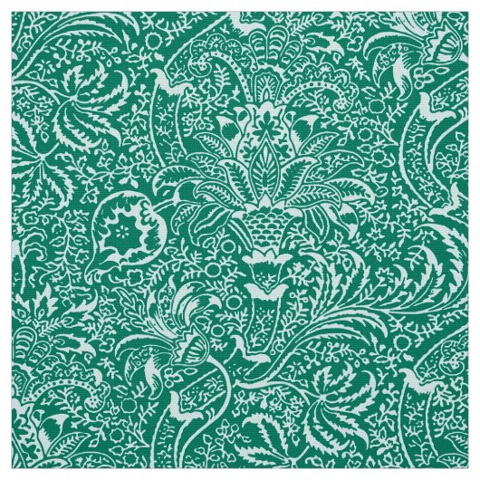 William Morris Indian, Türkis und Light Aqua Stoff (Muster)