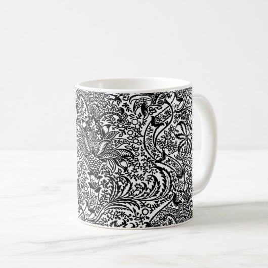 William Morris Indian, White and Black Kaffeetasse (VorderseiteRechts)