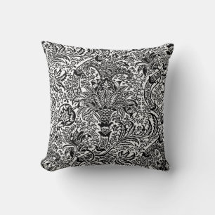 William Morris Indian, White and Black Kissen
