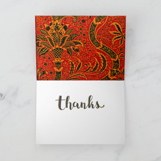 William Morris - Indien Dankeskarte (Innenseite)