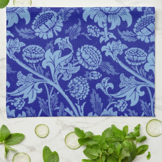 William Morris - Indigo Blue Wey Fabric Kitchen To Geschirrtuch (Gefaltet)