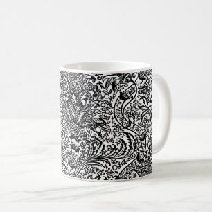 William Morris Indisch, Weiß und Schwarz Kaffeetasse