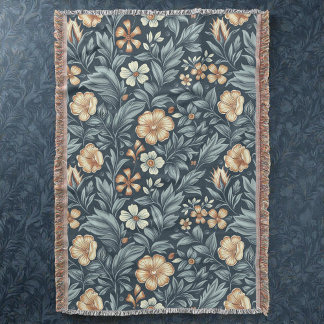 William Morris Inspired Botanical Style Pattern Decke