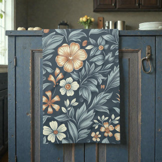 William Morris Inspired Botanical Style Pattern Geschirrtuch