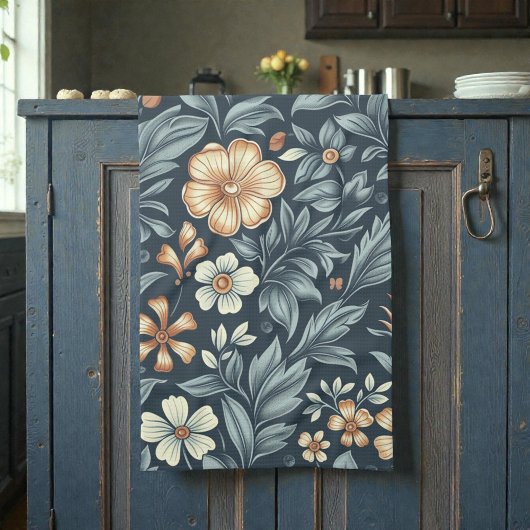 William Morris Inspired Botanical Style Pattern Geschirrtuch