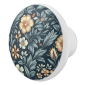 William Morris Inspired Botanical Style Pattern Keramikknauf (Rechts)