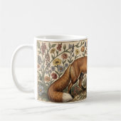 William Morris Inspired Pattern Fox in Flowers Kaffeetasse (Links)