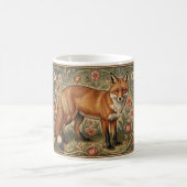 William Morris Inspired Pattern Fox in Flowers Kaffeetasse (Mittel)