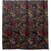 William Morris Inspired Pattern Gothic Crows Duschvorhang (Vorderseite)