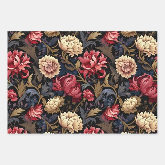 William Morris Inspiriert 3 Geschenkpapier Set (Vorderseite 2)