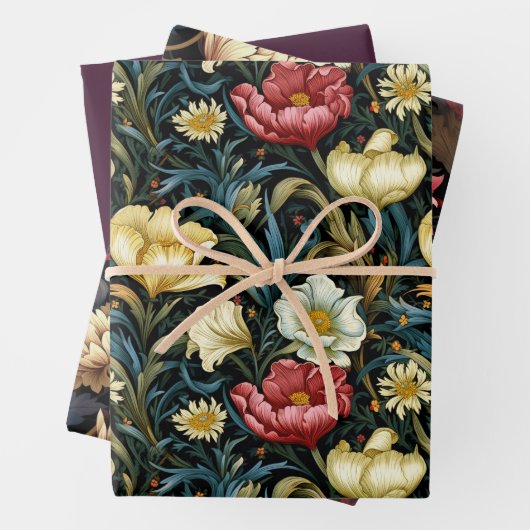 William Morris Inspiriert 3 Geschenkpapier Set (Beispiel)