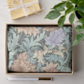 William Morris inspiriert Creme lila Peach Salbei Seidenpapier (Geschenk)