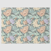 William Morris inspiriert Creme lila Peach Salbei Seidenpapier (Vorderseite)