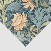 William Morris inspiriert cremefarbene, blass rosa Seidenpapier (Detail)