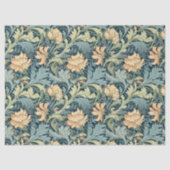 William Morris inspiriert cremefarbene, blass rosa Seidenpapier (Vorderseite)