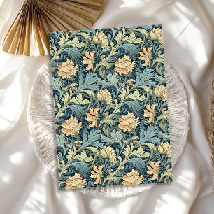 William Morris inspiriert cremefarbene, blass rosa Seidenpapier