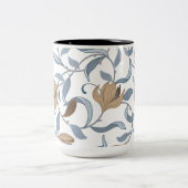 William Morris Inspiriert Elegant Floral Zweifarbige Tasse (Mittel)