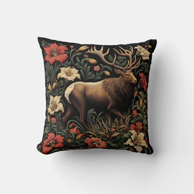 William Morris Inspiriert Elk Pillow Kissen (Vorderseite)