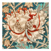 William Morris Inspiriert Honeysuckle Floral Texti Fotodruck (Vorne)