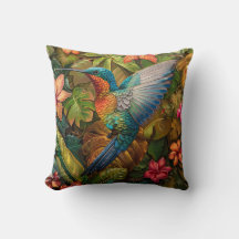 William Morris Inspiriert Hummingbird Throw Pillow