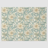 William Morris inspiriert Pastellgrün Elfenbein Seidenpapier (Vorderseite)