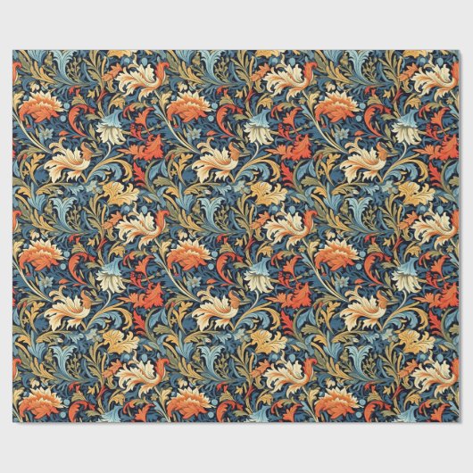 William Morris inspiriert Pastellkupfer Elfenbeink Geschenkpapier (Flach)