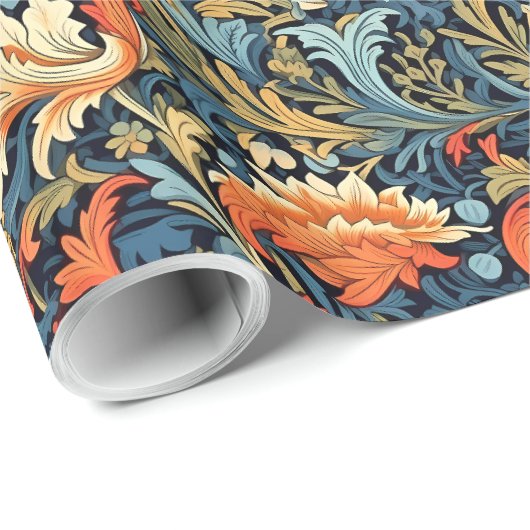 William Morris inspiriert Pastellkupfer Elfenbeink Geschenkpapier (Rolleneckpunkt)