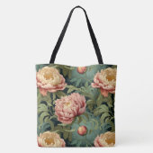 William Morris-Inspiriert Peony Floral Gemustert Tasche (Rückseite)