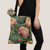 William Morris-Inspiriert Peony Floral Gemustert Tasche (Von Nahem)