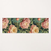 William Morris-Inspiriert Peony Floral Gemustert Yogamatte (Vorderseite (Horizontal))