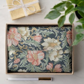 William Morris inspiriert Pfirsichcreme Blume Salb Seidenpapier (Geschenk)