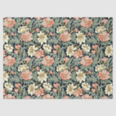 William Morris inspiriert Pfirsichcreme Blume Salb Seidenpapier (Vorderseite)