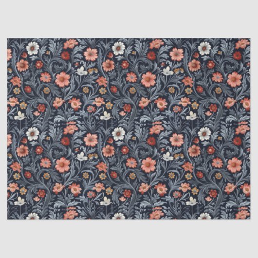 William Morris inspiriert Rosa-Rosa Seidenpapier (Vorderseite)