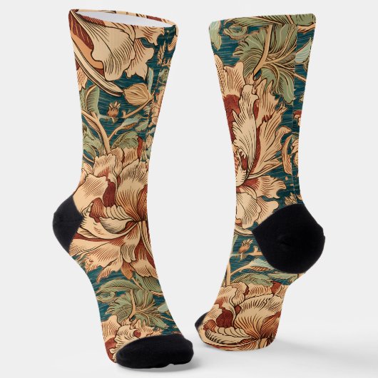 William Morris Inspiriert Socken (Gewinkelt)