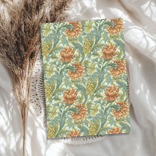 William Morris inspiriert Terracotta Pastellgrün Seidenpapier