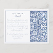 William Morris Inspiriert Wedding Information Card Begleitkarte (Vorderseite)
