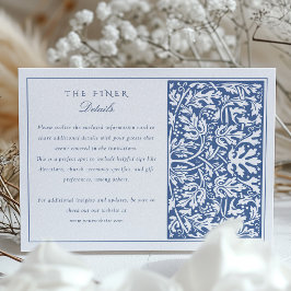 William Morris Inspiriert Wedding Information Card Begleitkarte