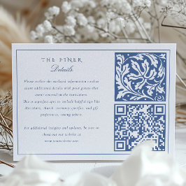 William Morris Inspiriert Wedding Information Card Begleitkarte