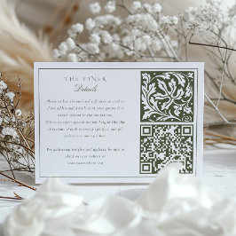 William Morris Inspiriert Wedding Information Card Begleitkarte