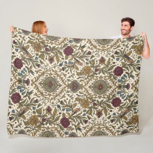 William Morris Inspirierte Arts and Crafts Florale Fleecedecke