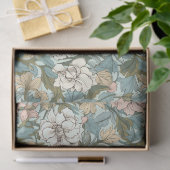 William Morris inspirierte blass pinkfarbenes Blau Seidenpapier (Geschenk)