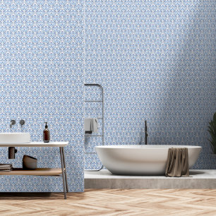 William Morris inspirierte Blauracken-Botanik Tapete