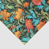 William Morris inspirierte Blume in lebendigen Far Seidenpapier (Detail)