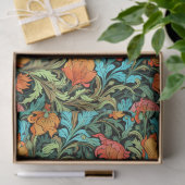 William Morris inspirierte Blume in lebendigen Far Seidenpapier (Geschenk)