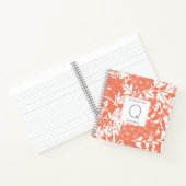 William Morris inspirierte blumenmonogramm Notizblock (Innenseite)