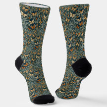 William Morris Inspirierte Butterfly Socks