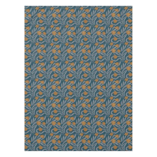 William Morris Inspirierte Dark Floral Pattern Tischdecke (Vorderseite)